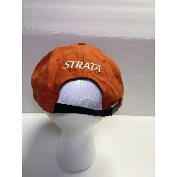 Strata Golf Hat Ben Hogan New Era Leather Adjustable Strap Embroidered In Orange - Picture 4 of 8
